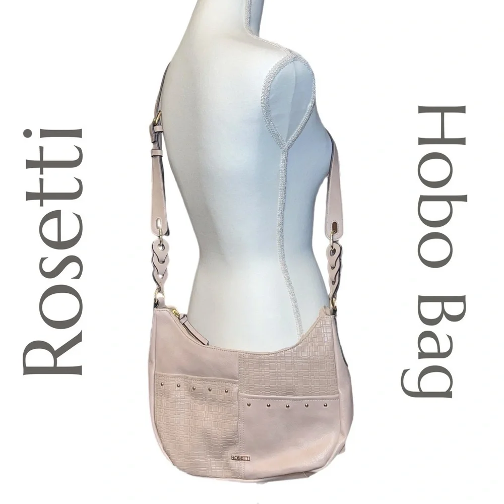 Rosetti Beige Hobo Bag Crossbody‎ Gold Detail NWOT